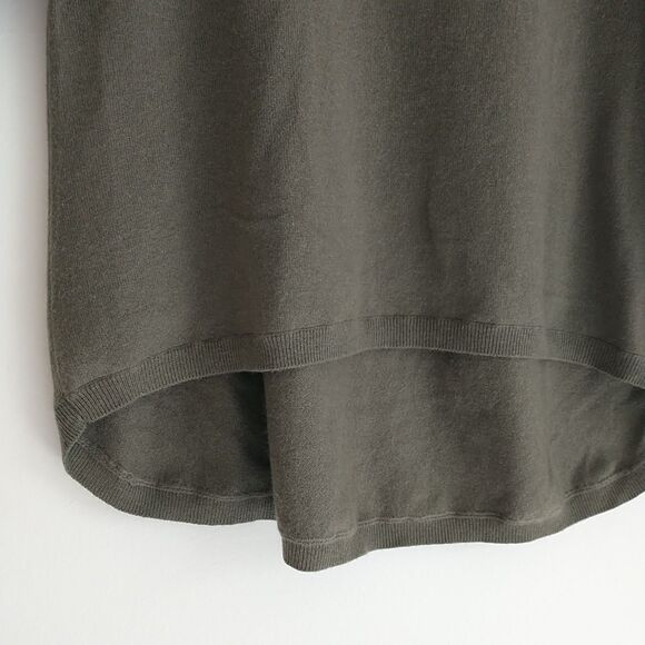 Brunello Cucinelli Sweater Womens S Green Gray Striped Cashmere Beaded Italy - Picture 5 of 11